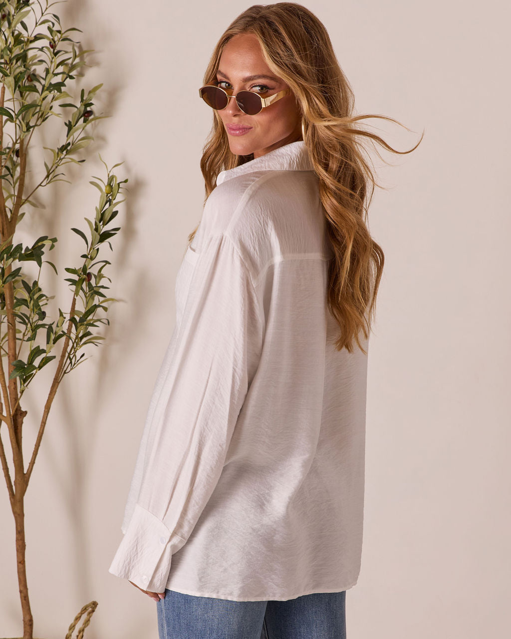 Caidee Button Down Top-Vogue Logic