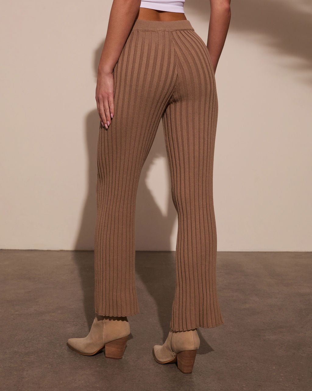 Always Home Ribbed Flare Pants-Vogue Logic