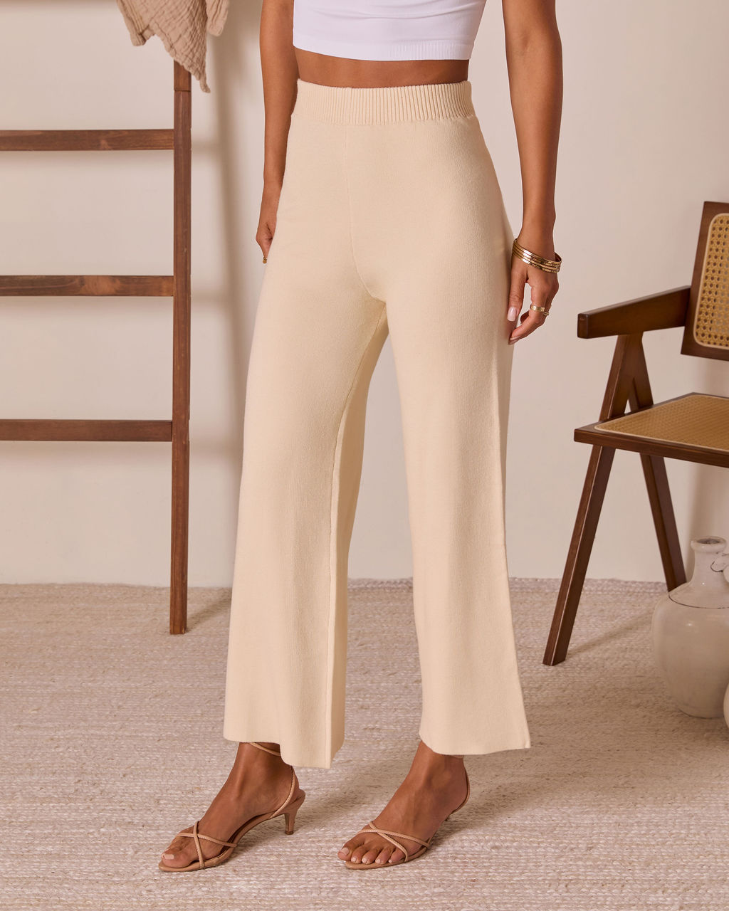 Soft Confession Straight Leg Knit Pants-Vogue Logic
