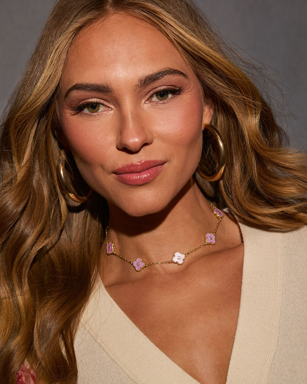 Madeline Clover Charm Necklace-Vogue Logic