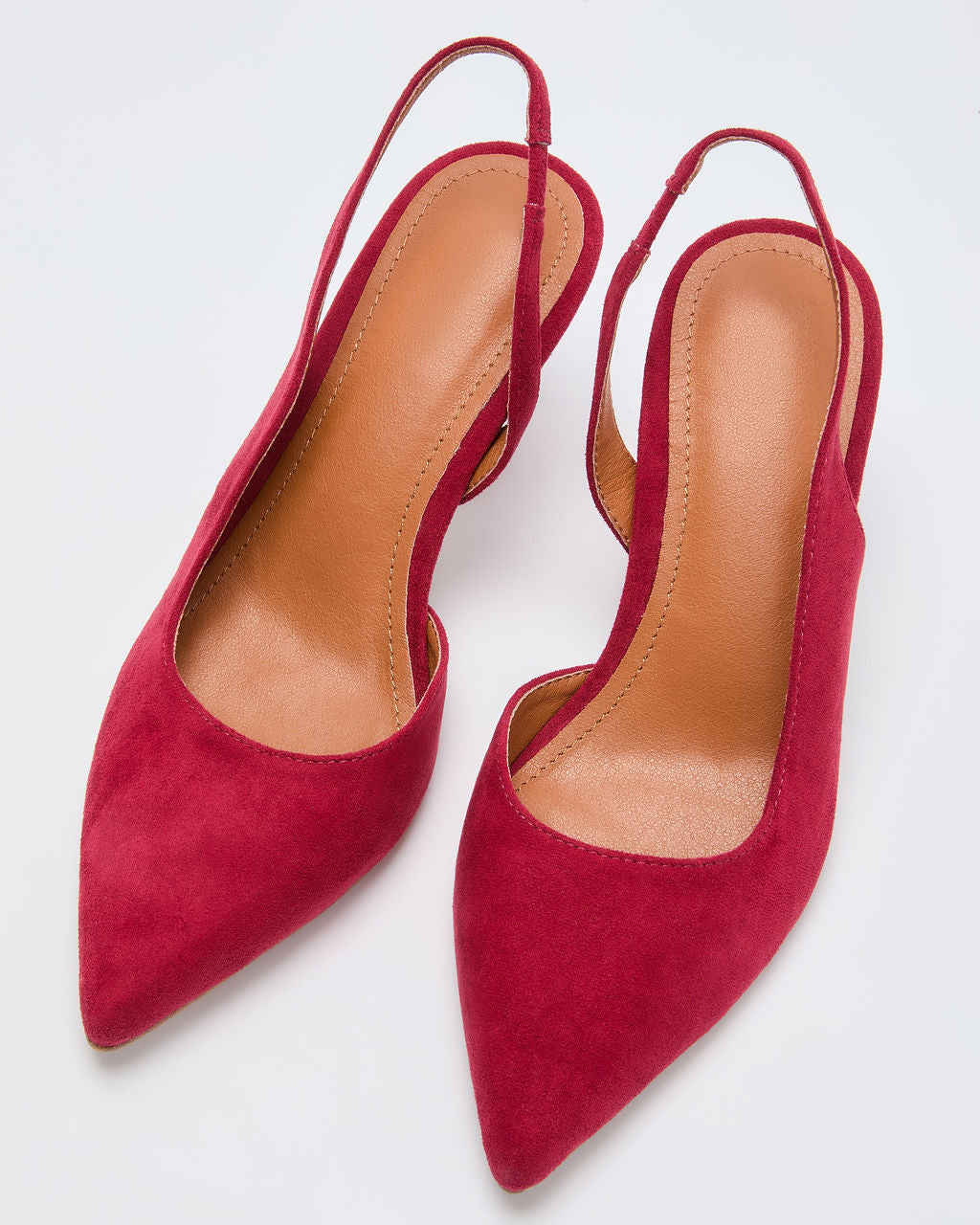 Kessie Suede Slingback Heels-Vogue Logic