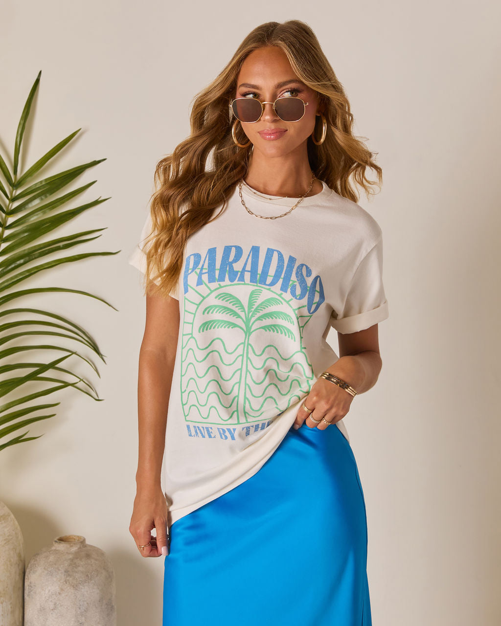 Paradiso Short Sleeve Graphic Tee-Vogue Logic
