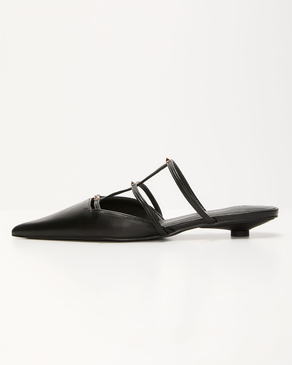 Corie Caged Leather Stud Flats-Vogue Logic