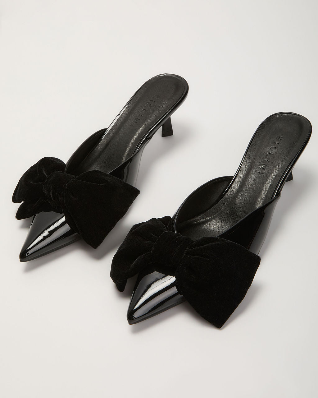 Holiday Charm Bow Kitten Heel Mule-Vogue Logic