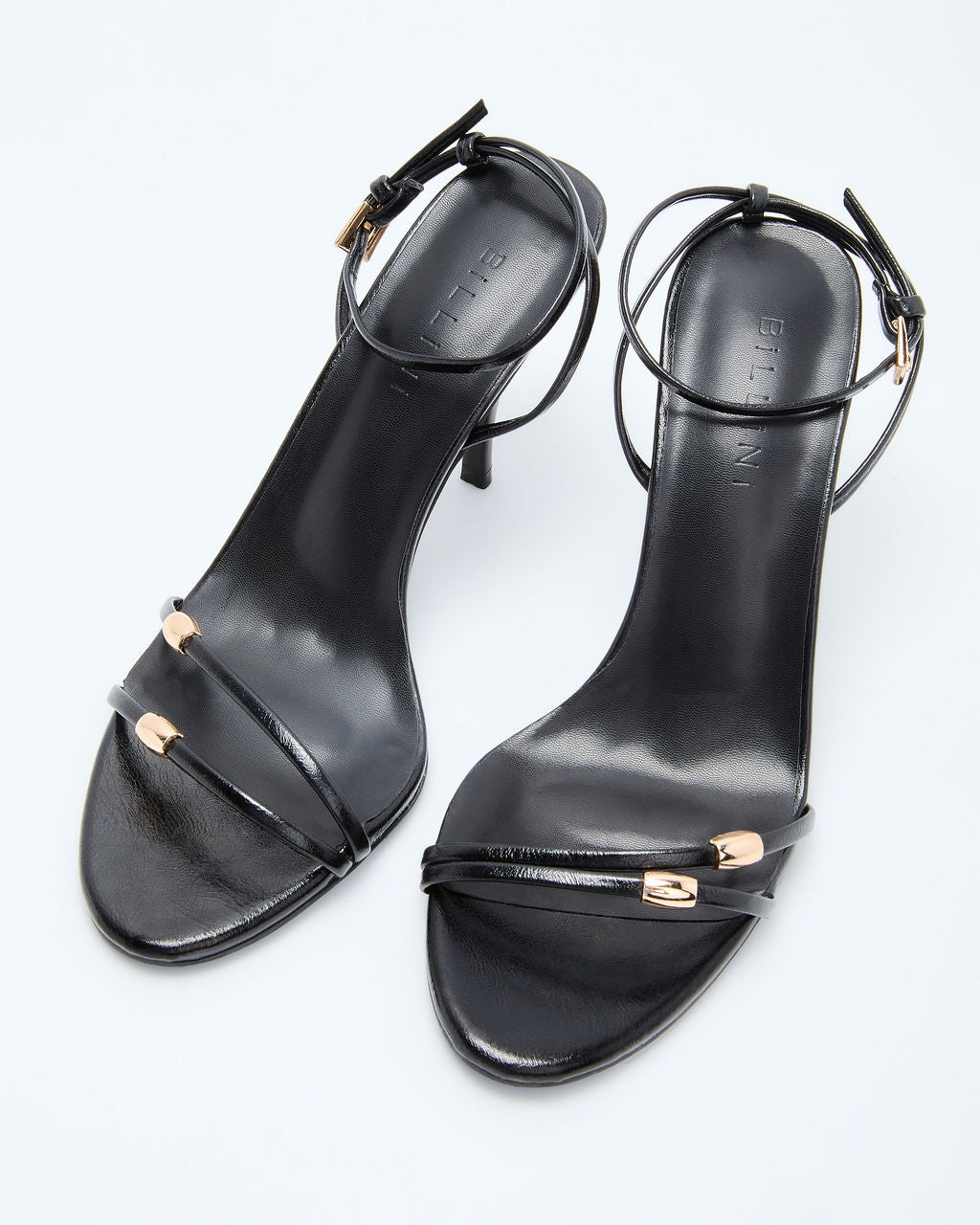 Lenden Gold Hardware Strappy Heels-Vogue Logic