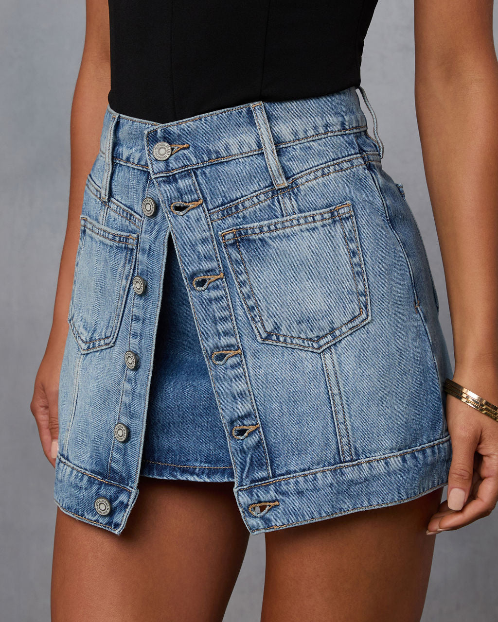 Look Twice Layered Mini Skirt-Vogue Logic