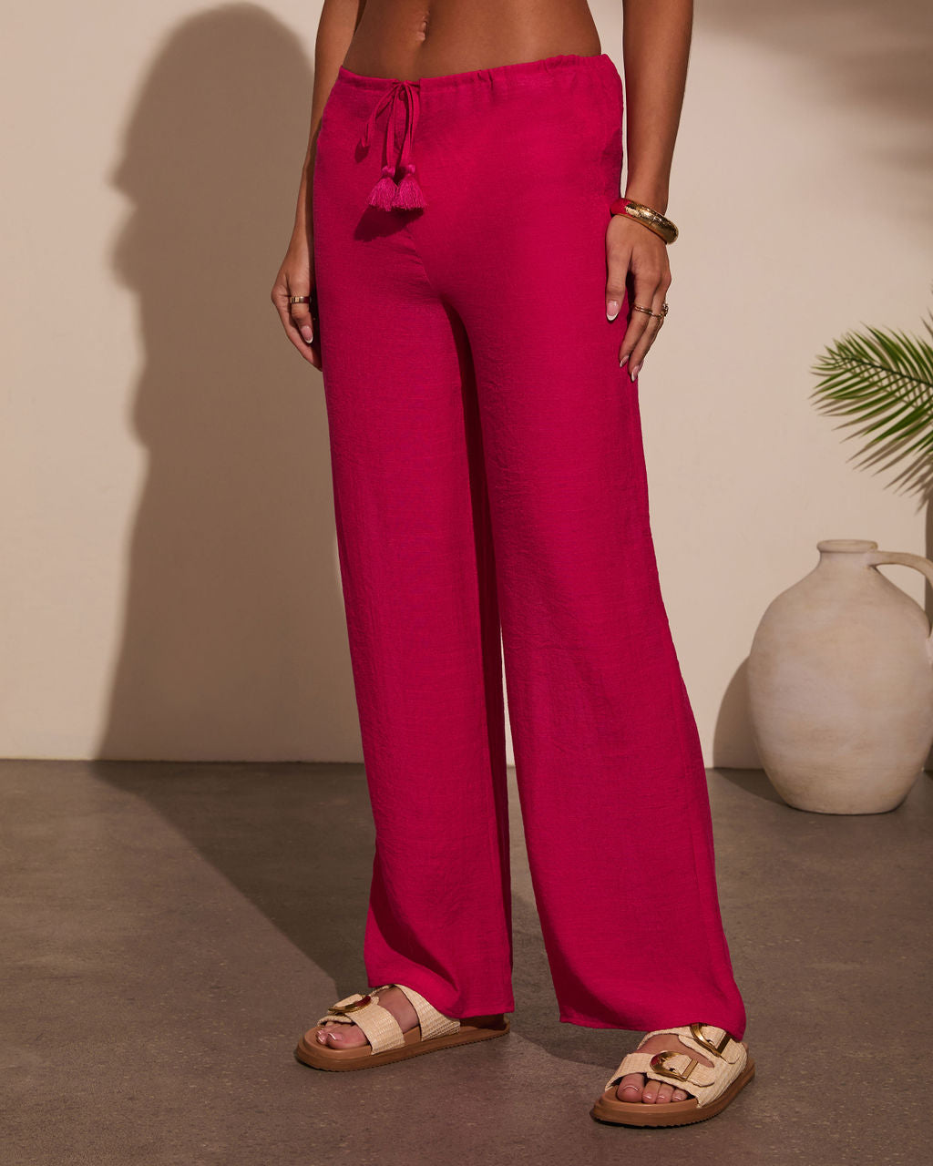 Beach Bound Drawstring Cover Up Pants-Vogue Logic