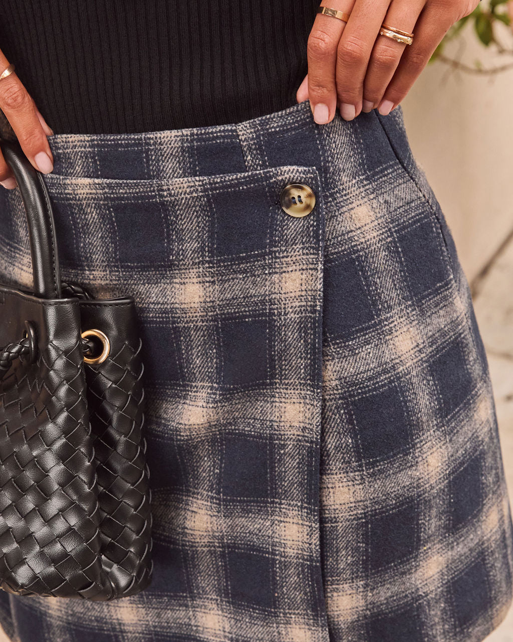 Novie Plaid Mini Skirt-Vogue Logic
