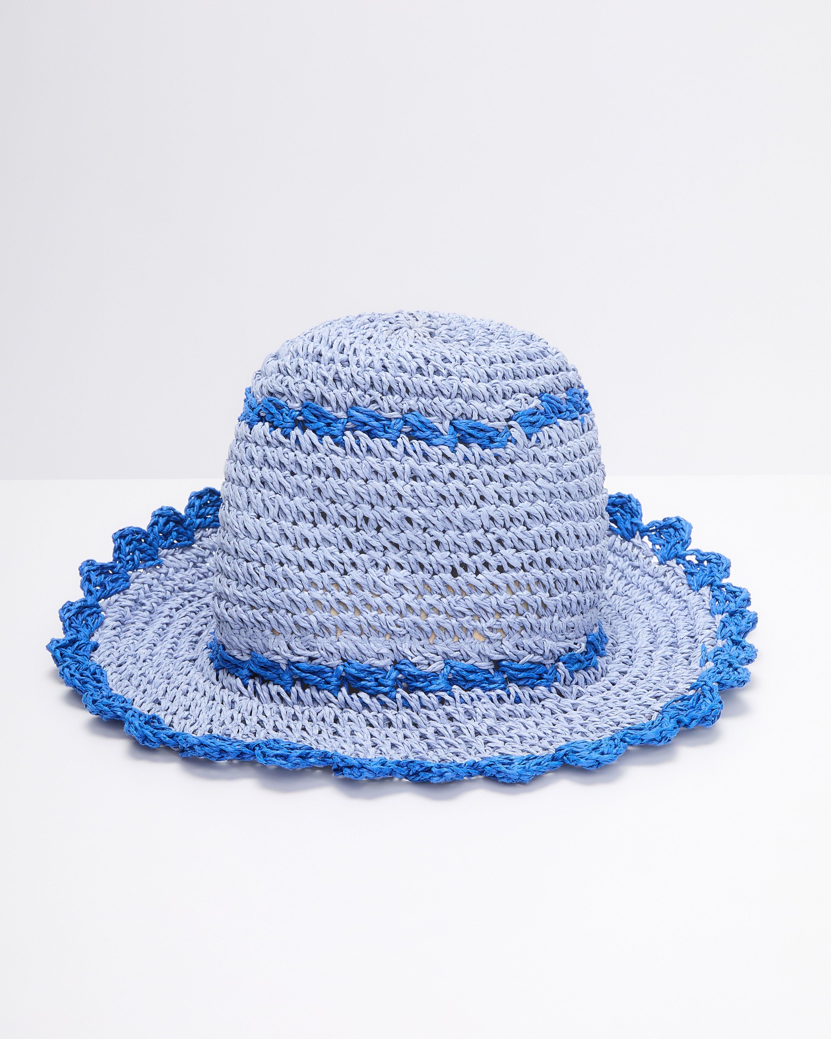 Addiena Crochet Colorblock Bucket Hat-Vogue Logic