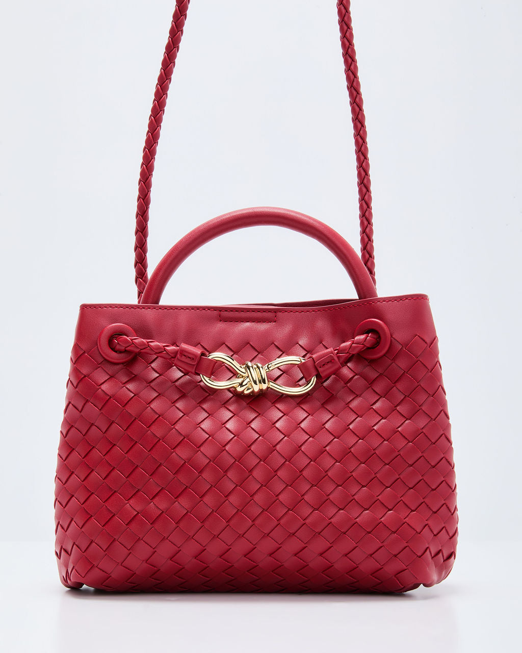 Vita Woven Bow Detail Crossbody Bag-Vogue Logic