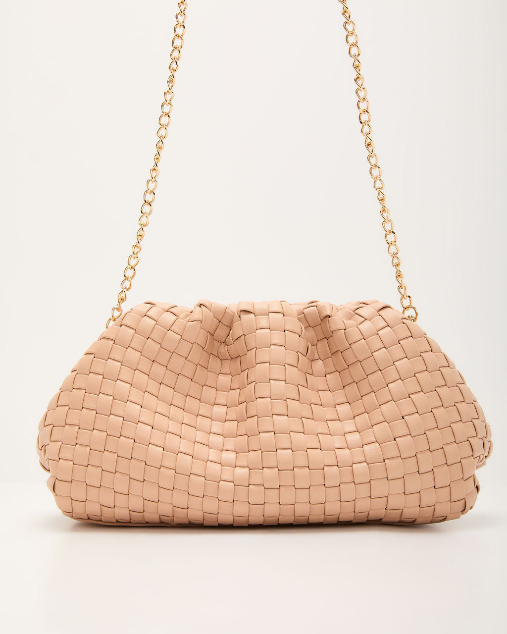 Janice Woven Leather Pouch Clutch-Vogue Logic