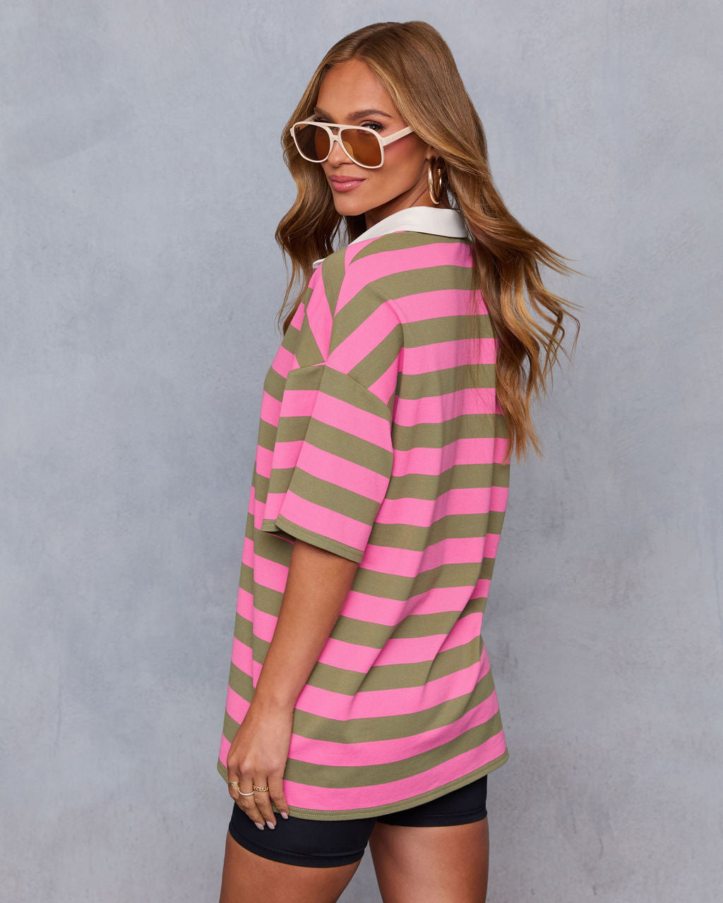 Jesalyn Polo Tunic Top-Vogue Logic