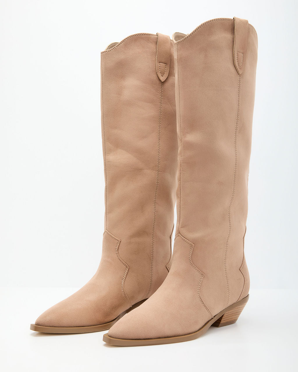 Eylana Suede Western Knee High Boot-Vogue Logic