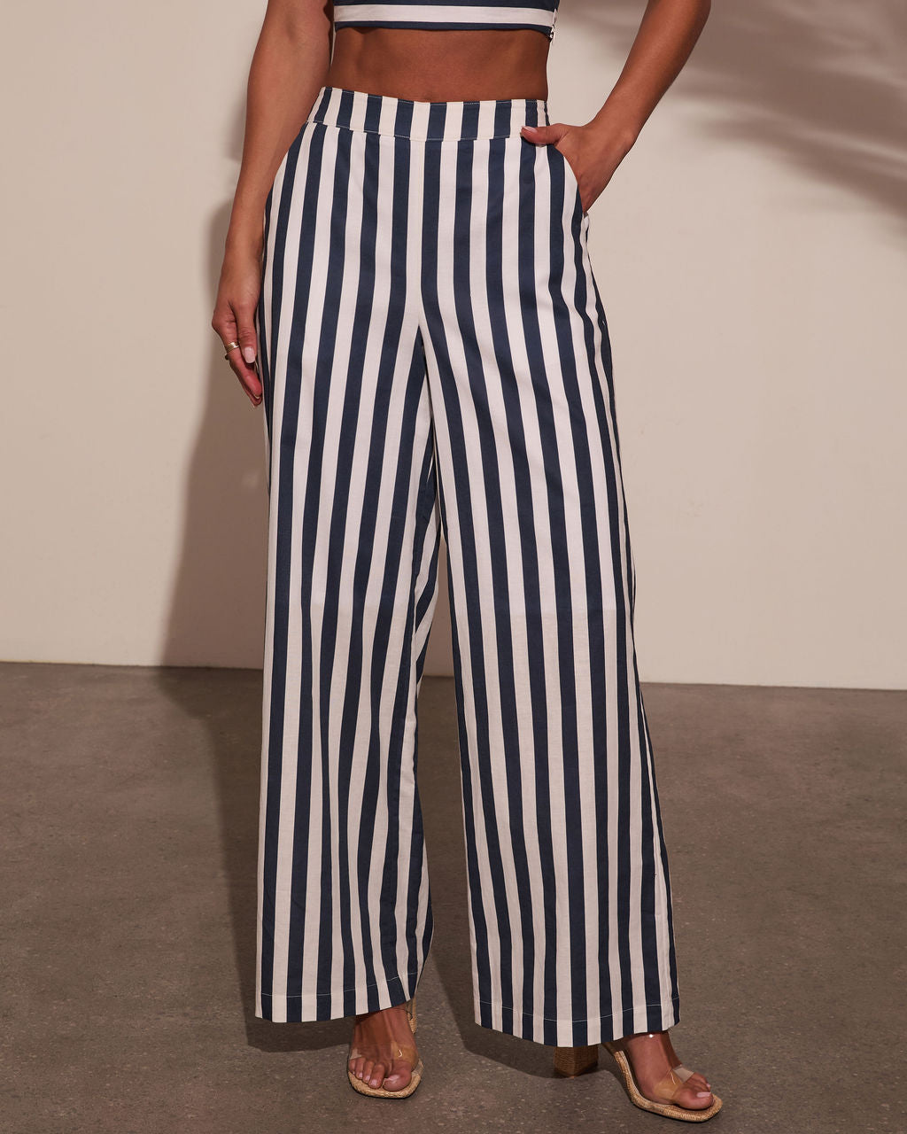 Liberty Lane Striped Wide Leg Pants-Vogue Logic
