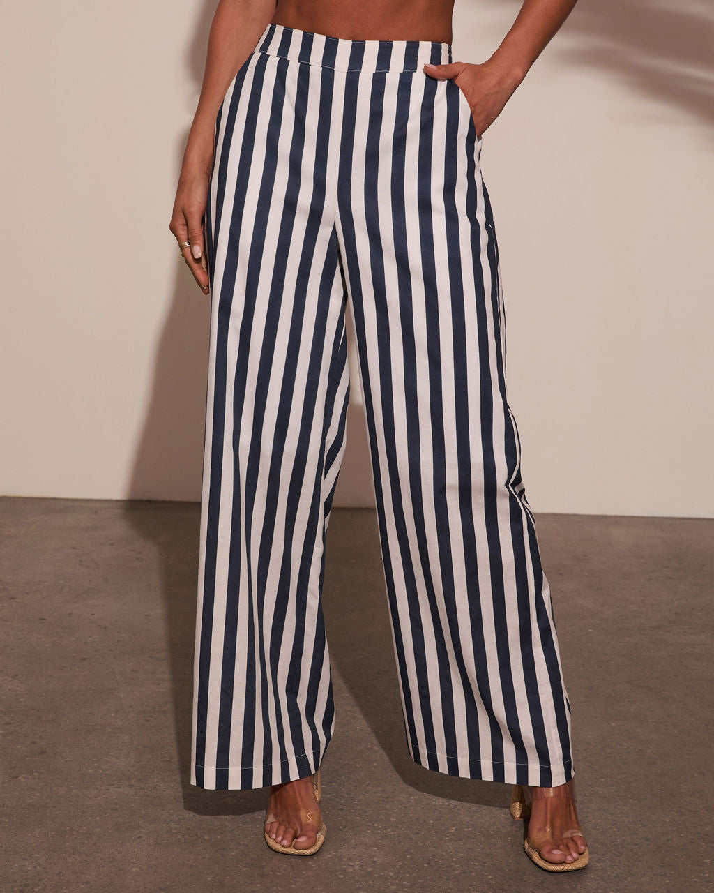 Liberty Lane Striped Wide Leg Pants-Vogue Logic