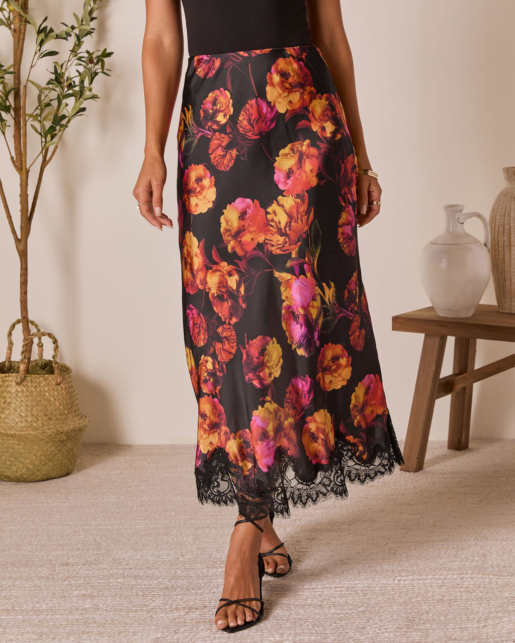 Romia Lace Trim Maxi Skirt-Vogue Logic