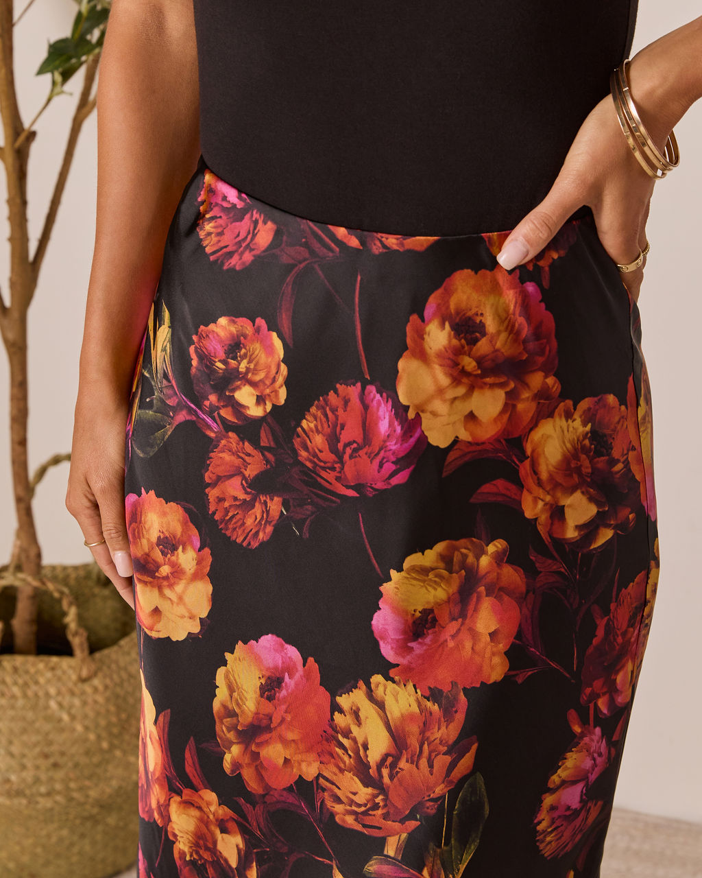 Romia Lace Trim Maxi Skirt-Vogue Logic