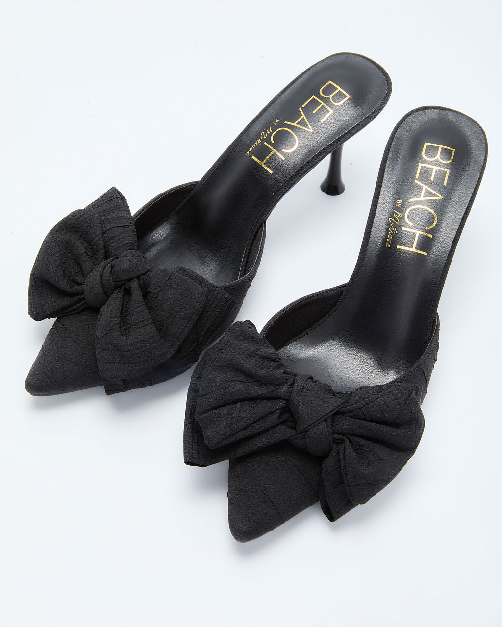 Carmeline Bow Mule Heels-Vogue Logic
