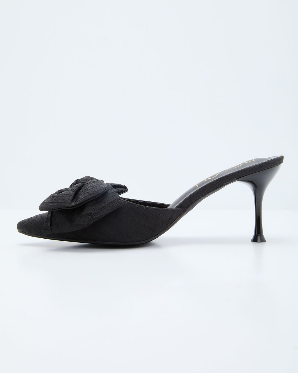 Carmeline Bow Mule Heels-Vogue Logic
