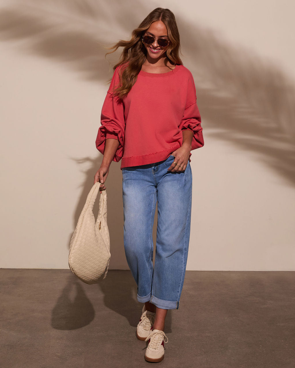 Sweater Weather Relaxed Oversized Sweatshirt-Vogue Logic