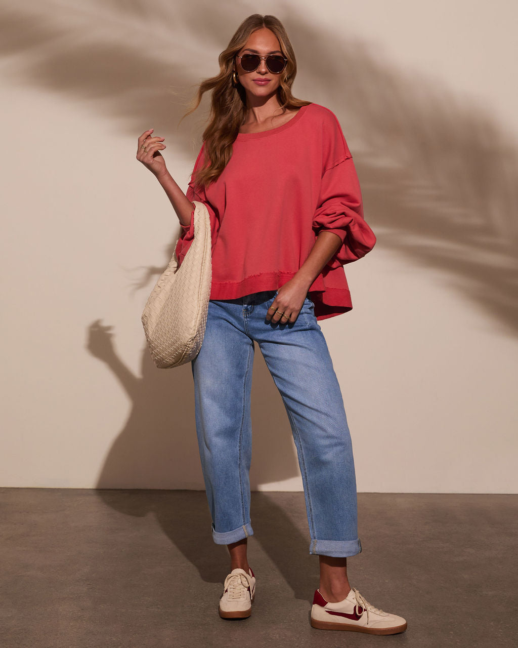 Sweater Weather Relaxed Oversized Sweatshirt-Vogue Logic