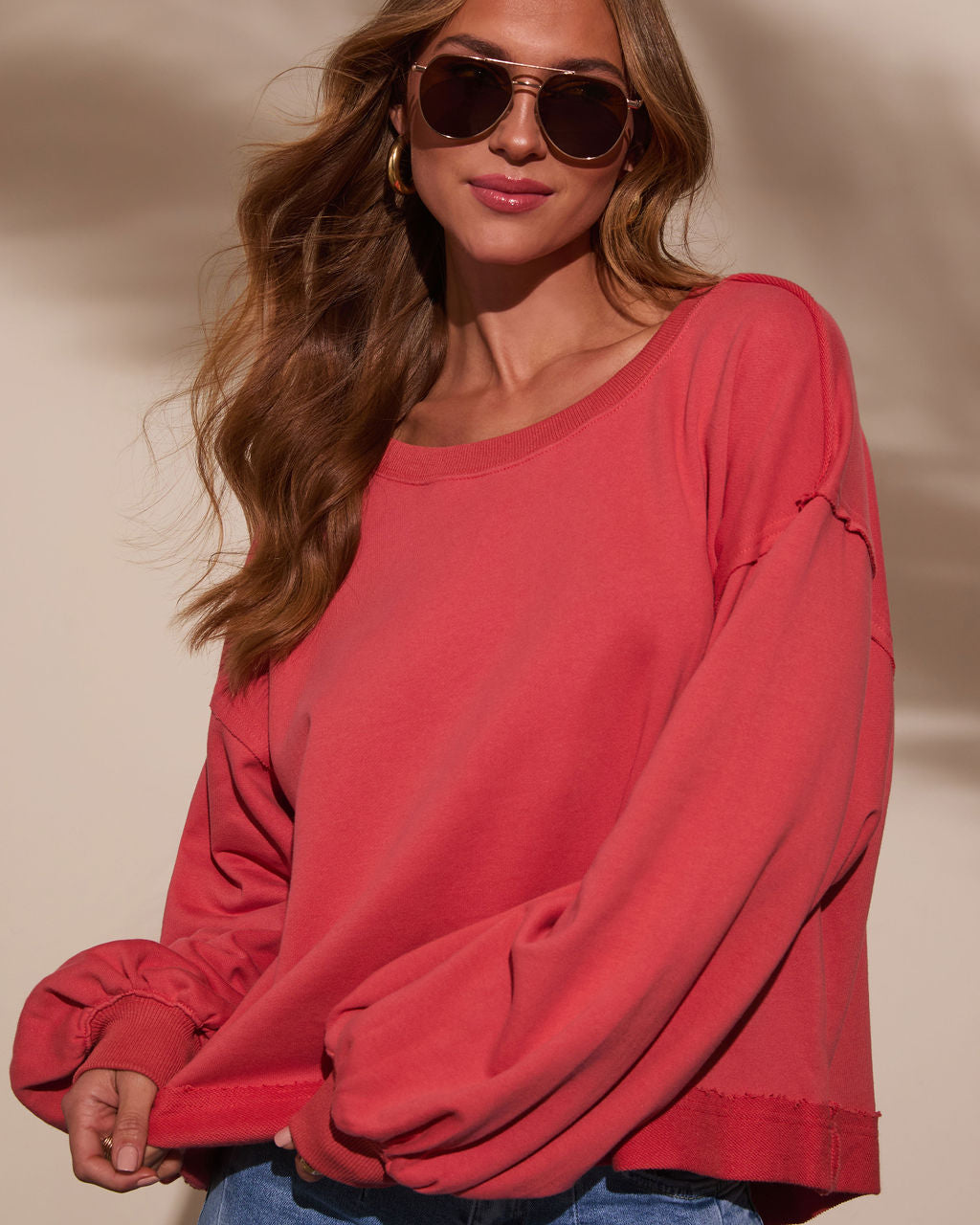 Sweater Weather Relaxed Oversized Sweatshirt-Vogue Logic