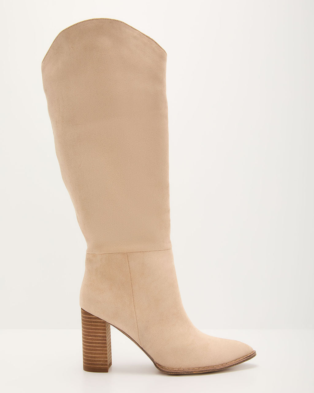 Wilison Faux Suede Knee High Boots-Vogue Logic