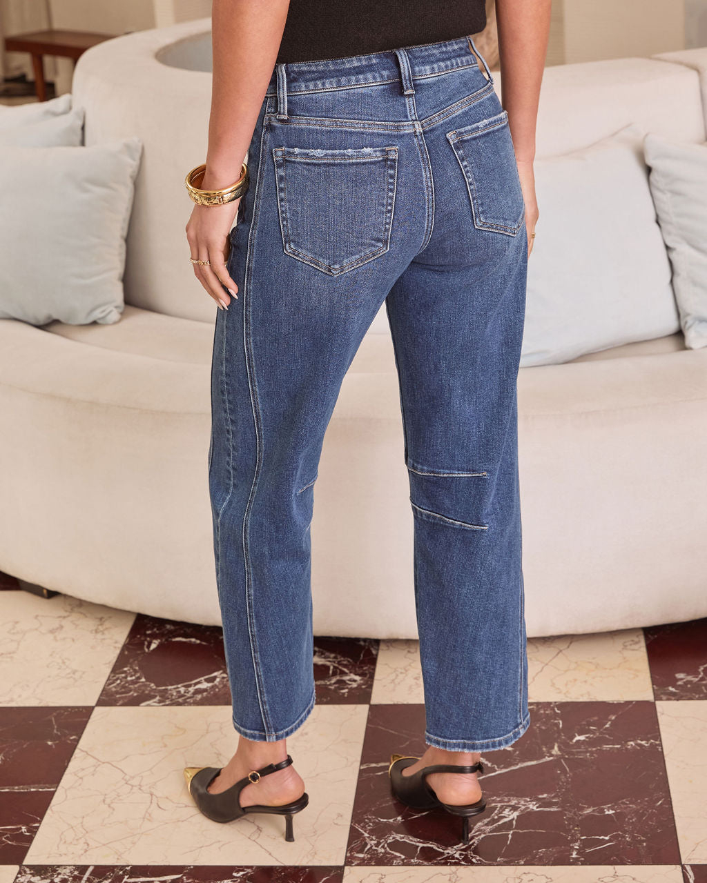 Ollie Stretch Pintuck Barrel Jeans-Vogue Logic