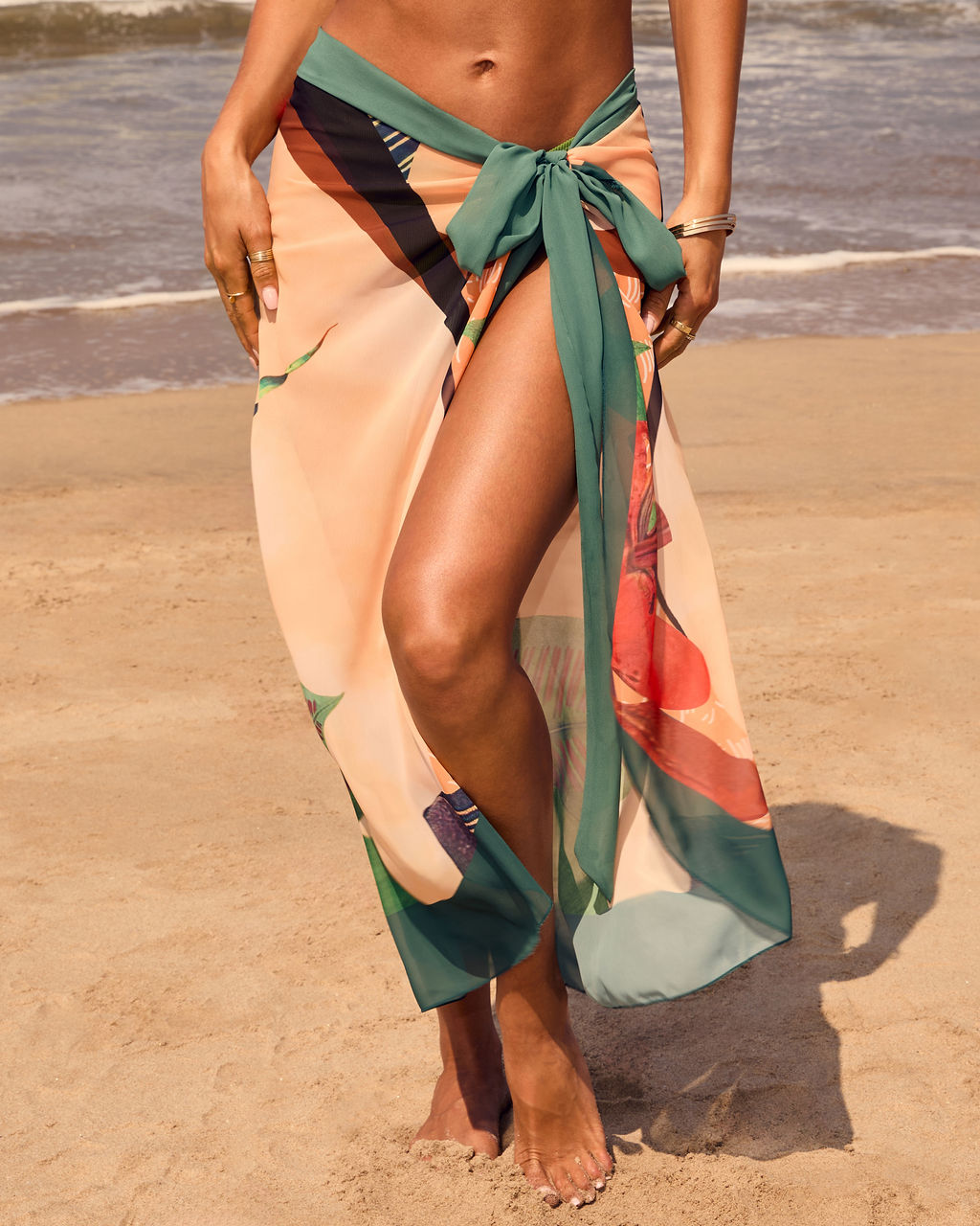 Honeydew Skies Abstract Print Sarong-Vogue Logic