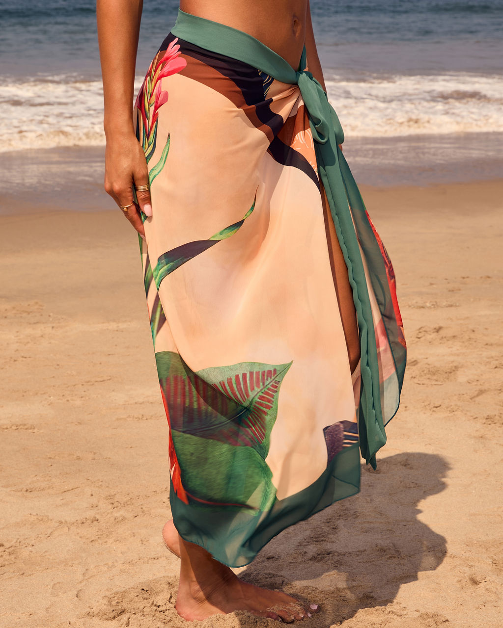 Honeydew Skies Abstract Print Sarong-Vogue Logic