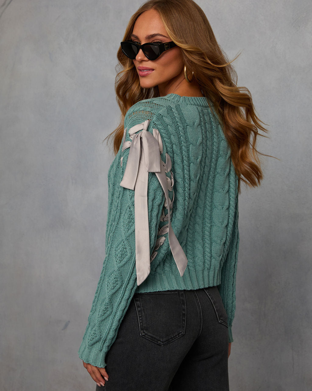 Maleena Braided Ribbon Sweater-Vogue Logic