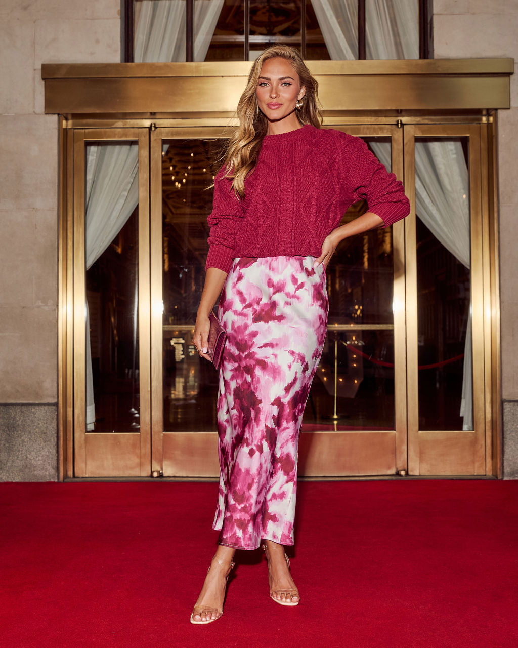 Warming Up Cable Knit Sweater-Vogue Logic