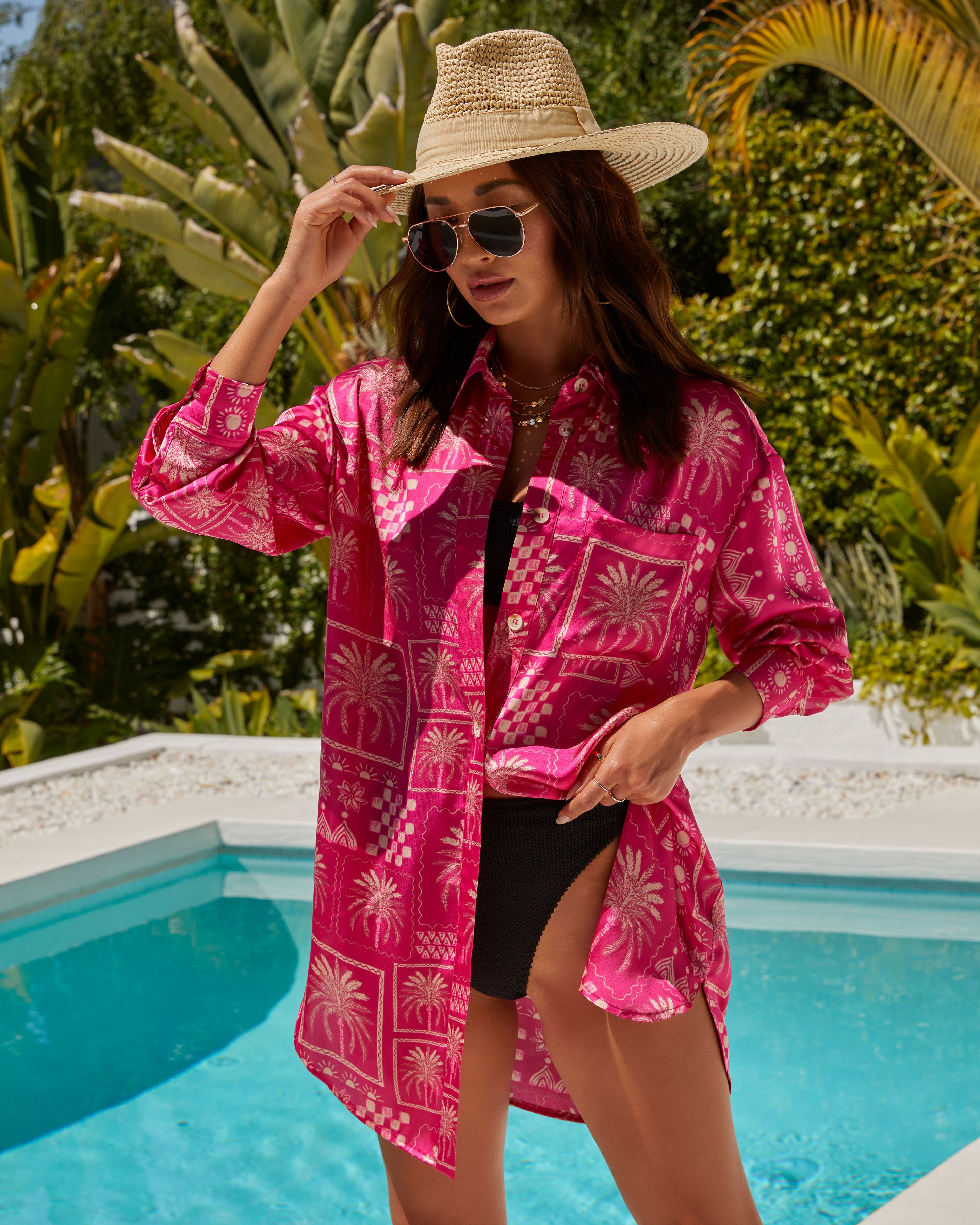 Coveted Button Down Shirt Dress-Vogue Logic