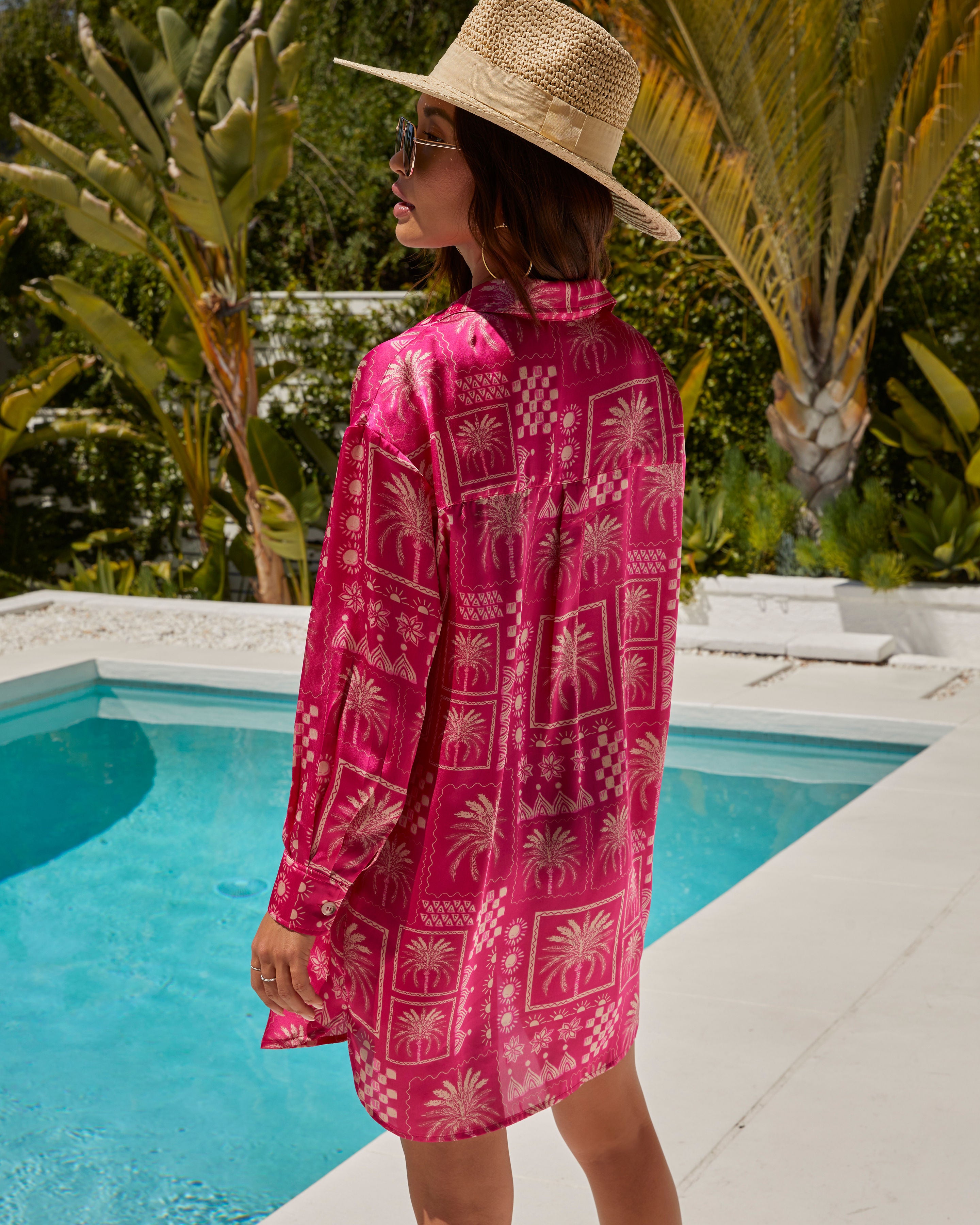 Coveted Button Down Shirt Dress-Vogue Logic