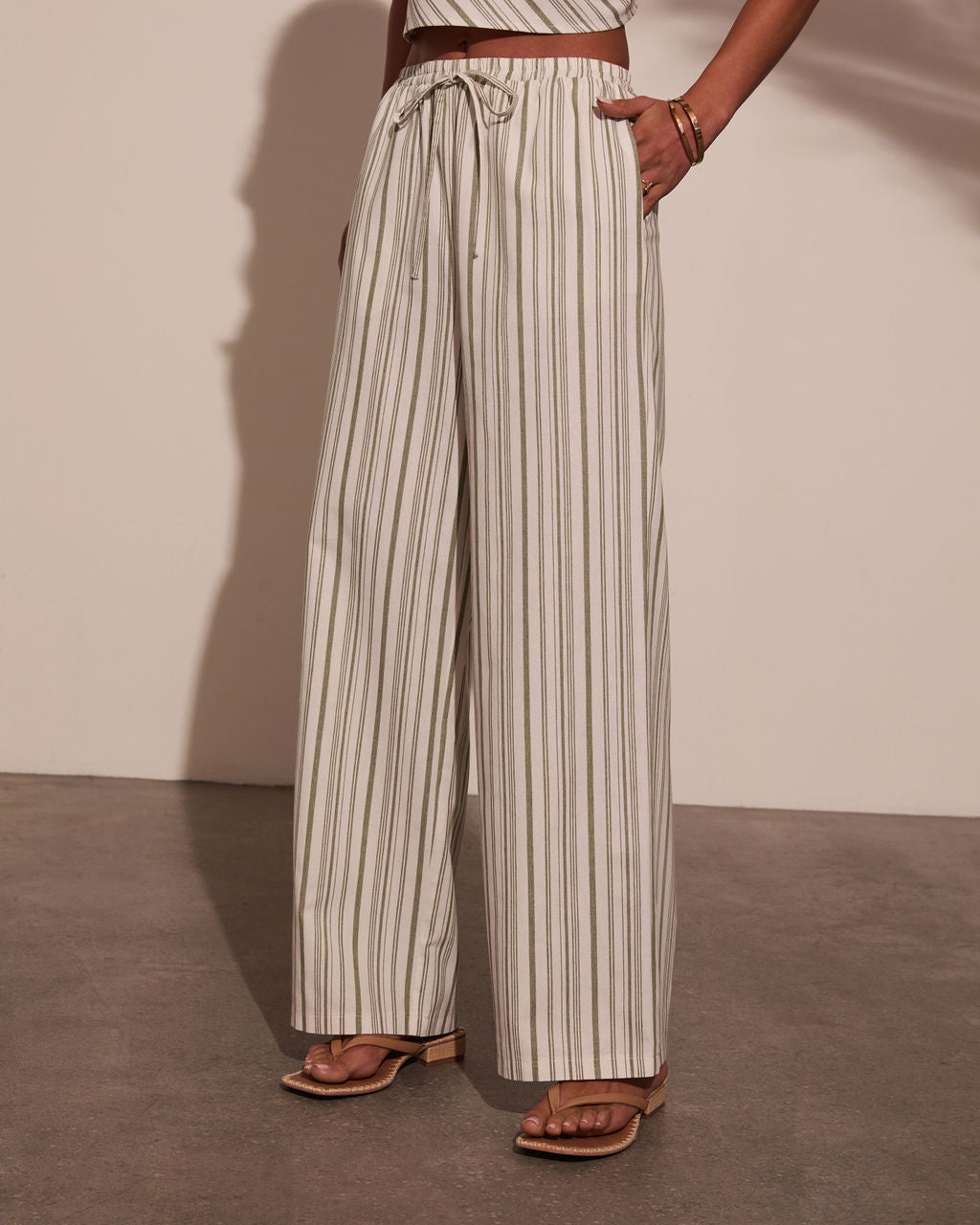 Myah Striped Wide Leg Pants-Vogue Logic