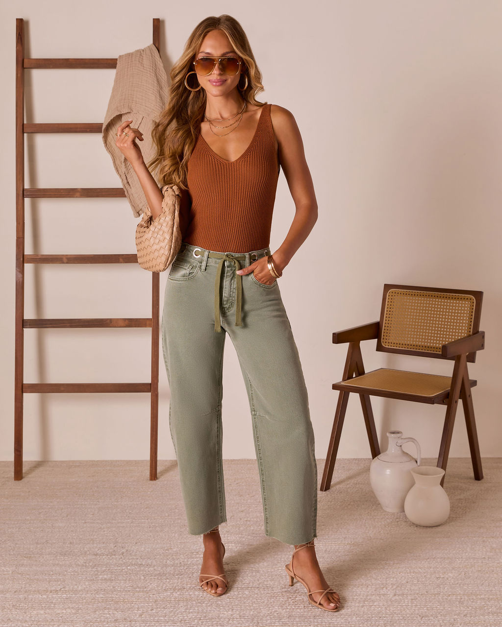 Lilou Knit V Neck Top-Vogue Logic