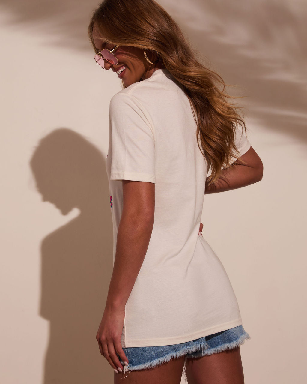 Cocktails In Paradise Short Sleeve Graphic Tee-Vogue Logic