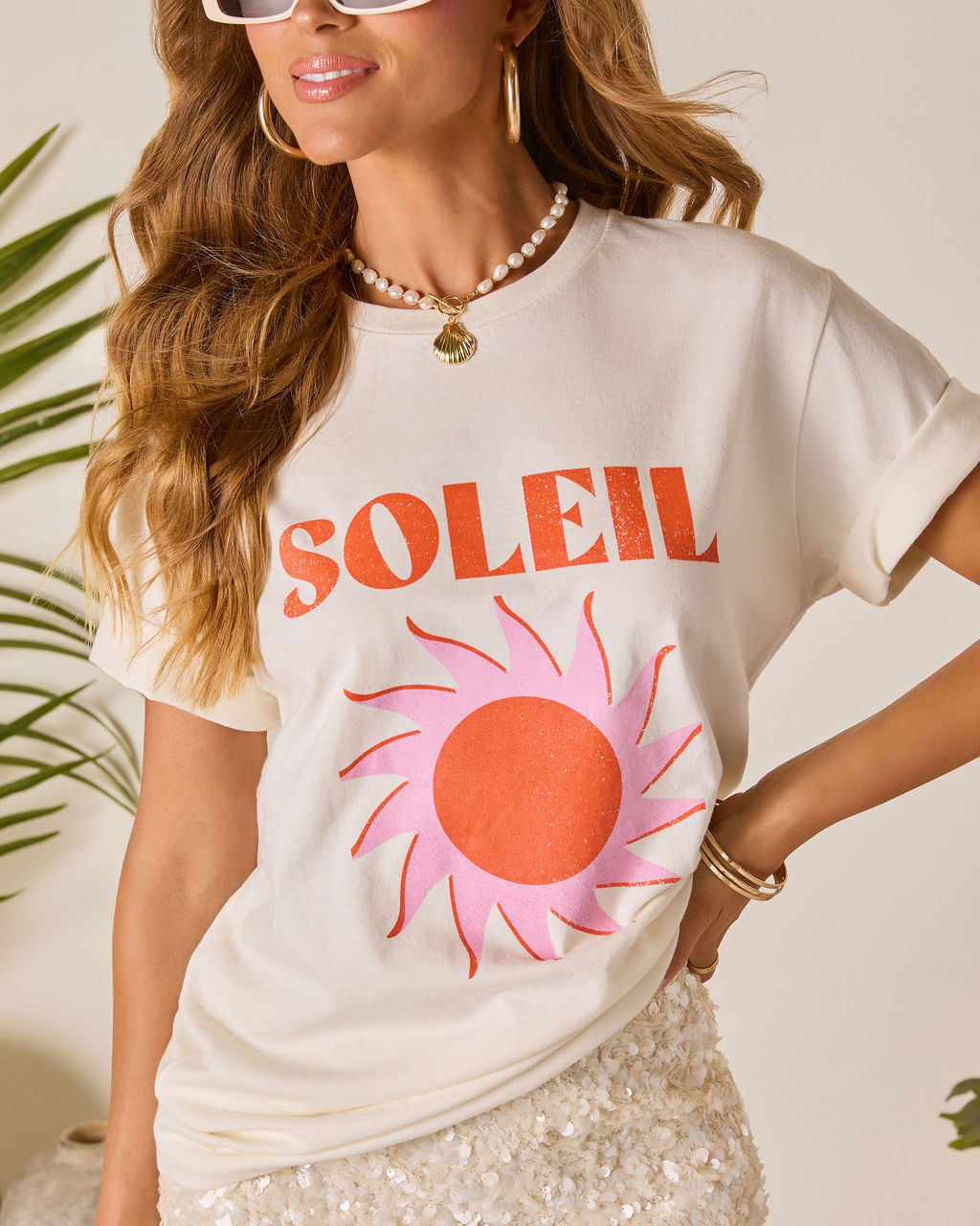 Soleil Short Sleeve Graphic Tee-Vogue Logic