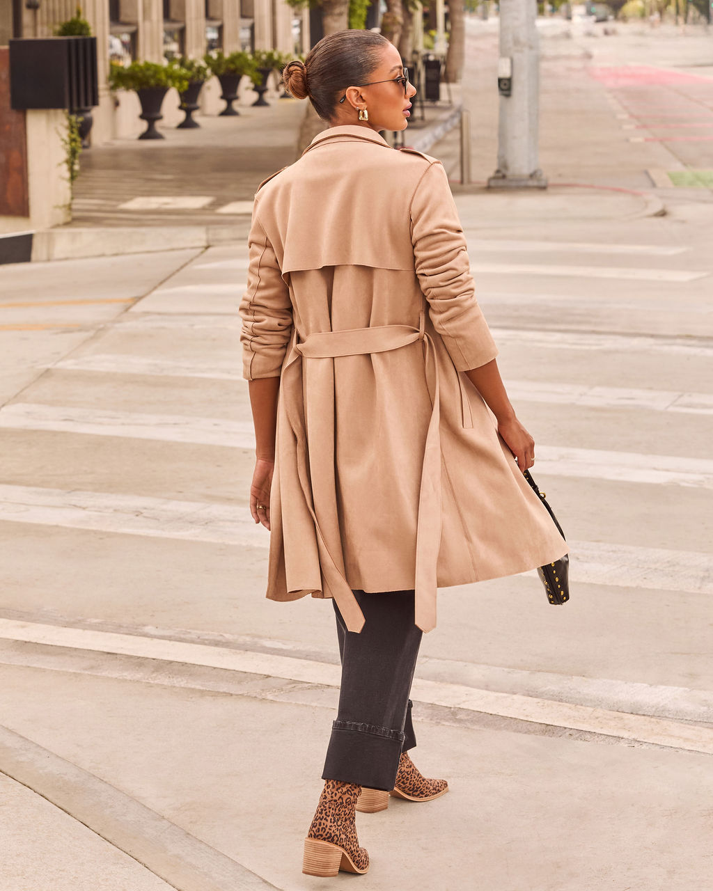 Pinecrest Suede Trench Coat-Vogue Logic