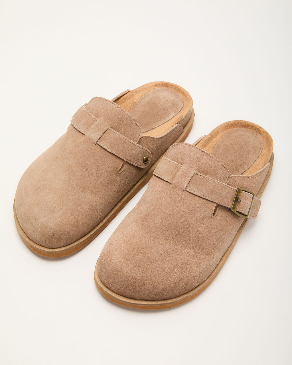 Estina Faux Suede Clogs-Vogue Logic