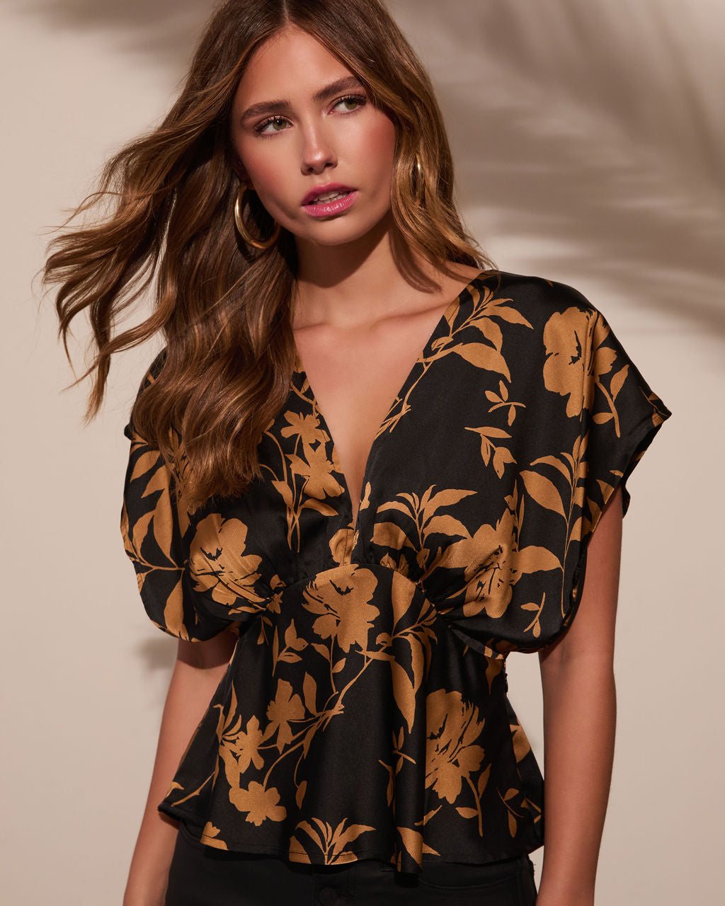 Aisla Pleated Satin Blouse-Vogue Logic