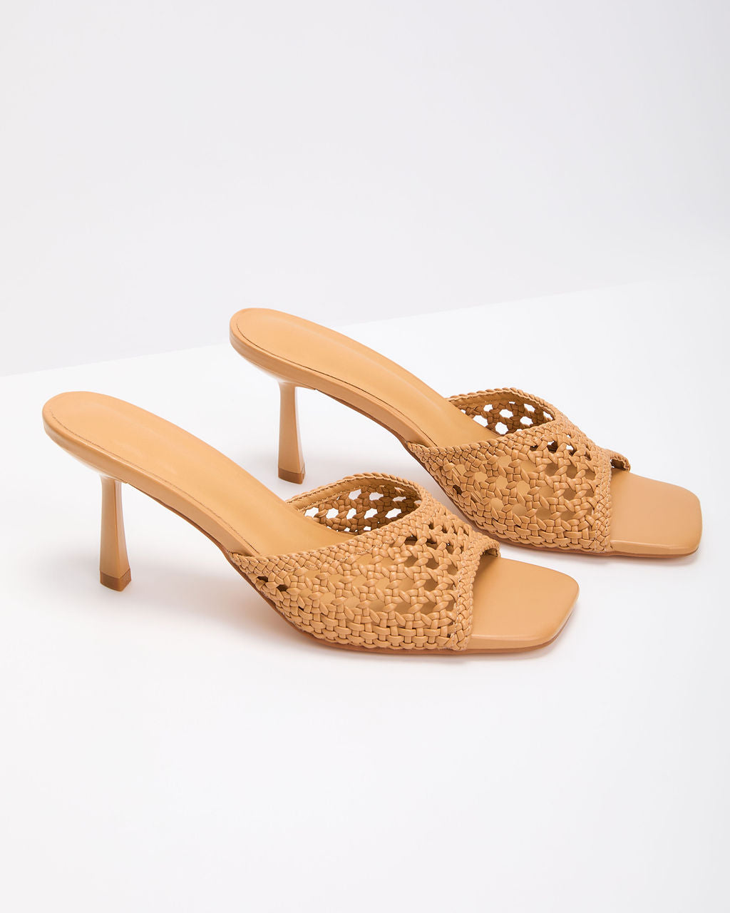 Carrie Ann Woven Open Toe Heeled Sandals-Vogue Logic