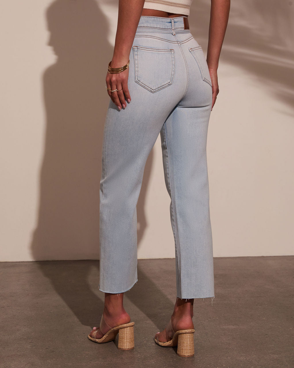 Fitzpatrick Super Stretch High Rise Belted Jeans-Vogue Logic