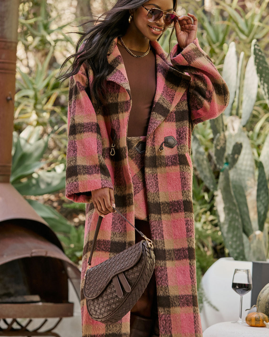 Kalila Faux Leather Woven Saddle Bag-Vogue Logic