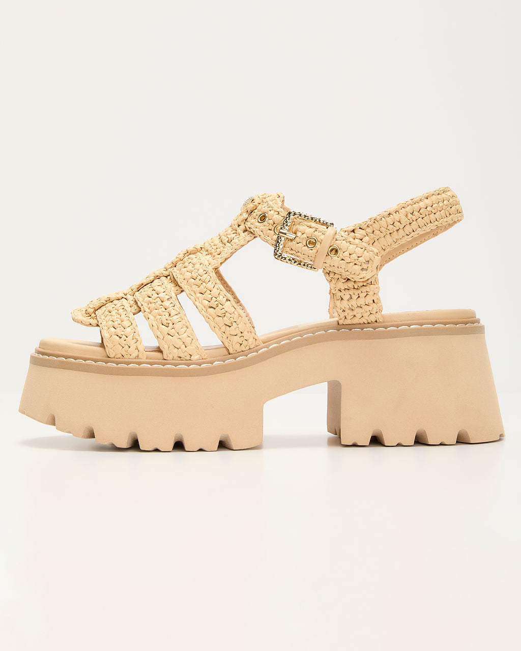 Amina Crochet Chunky Platform Sandals-Vogue Logic