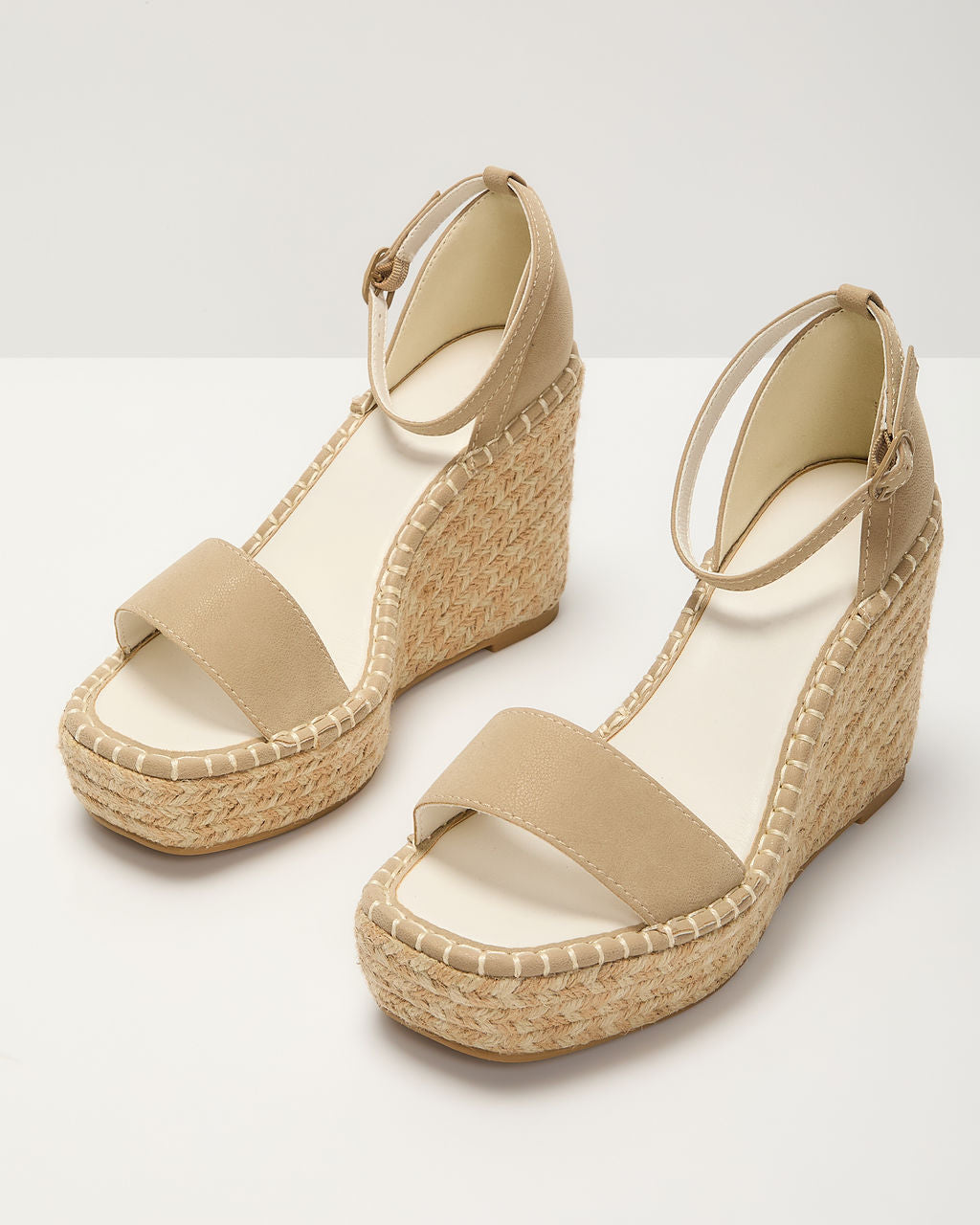 Vivvy Raffia Wedge Sandal-Vogue Logic