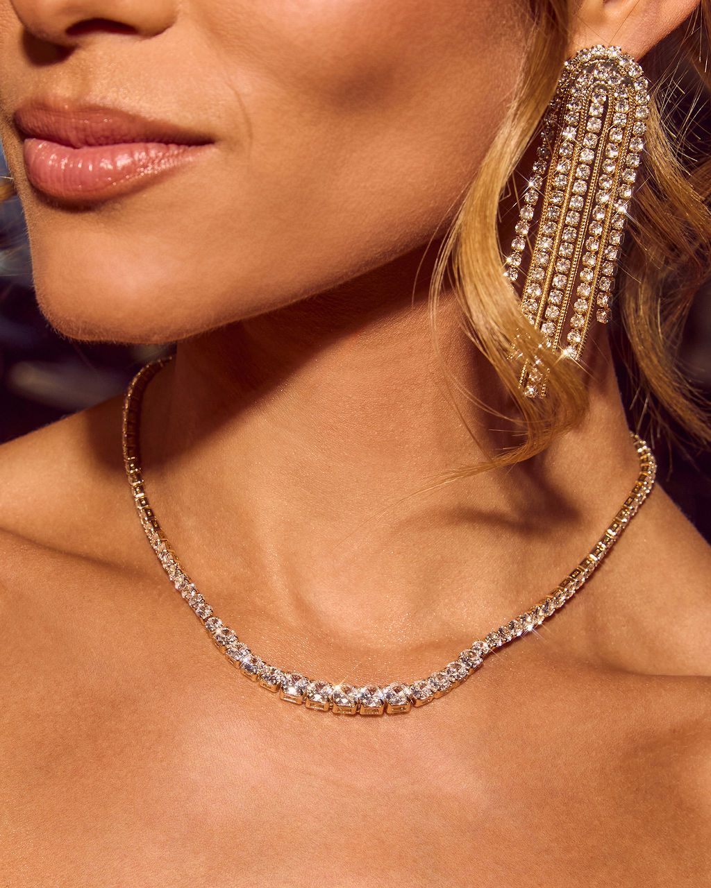 Starlust Rhinestone Embellished Necklace-Vogue Logic