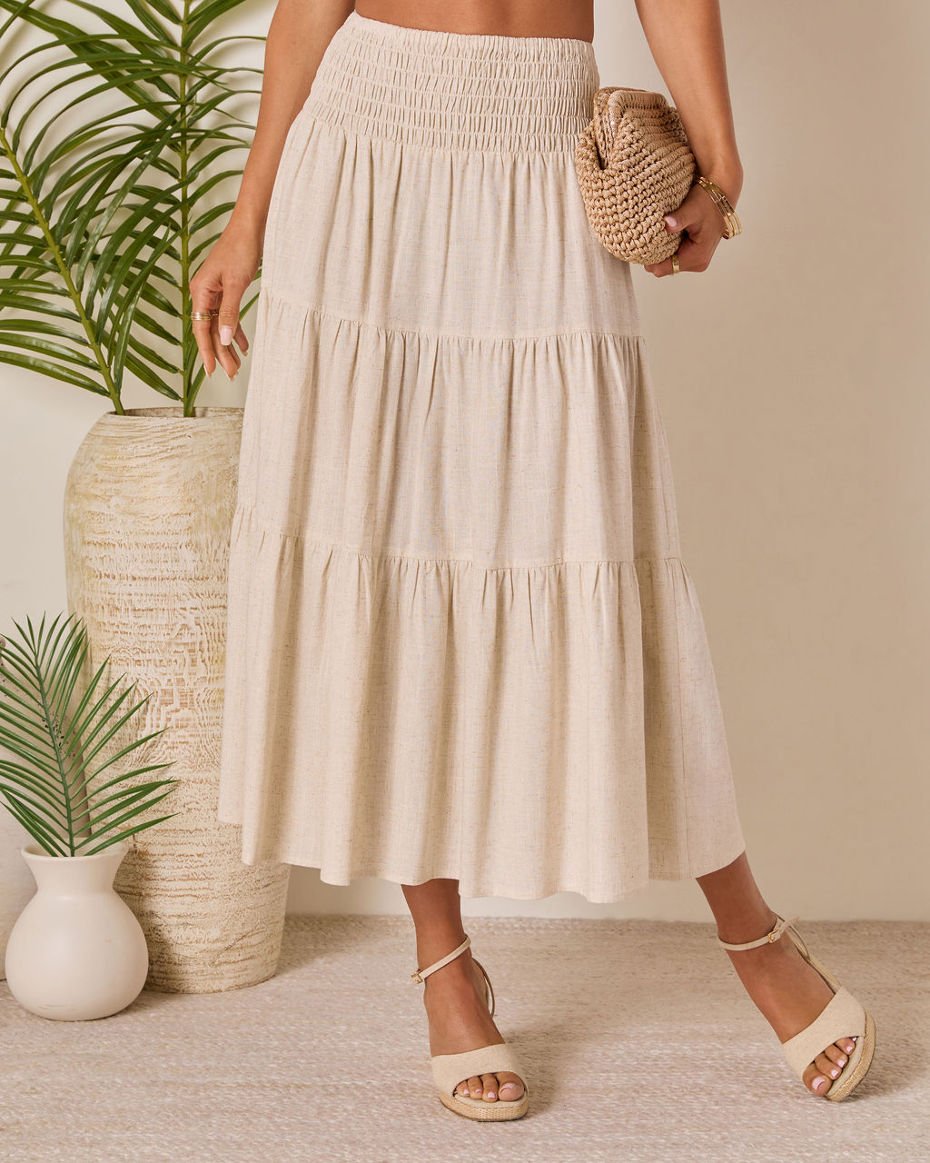 Tauni Tiered Maxi Skirt-Vogue Logic