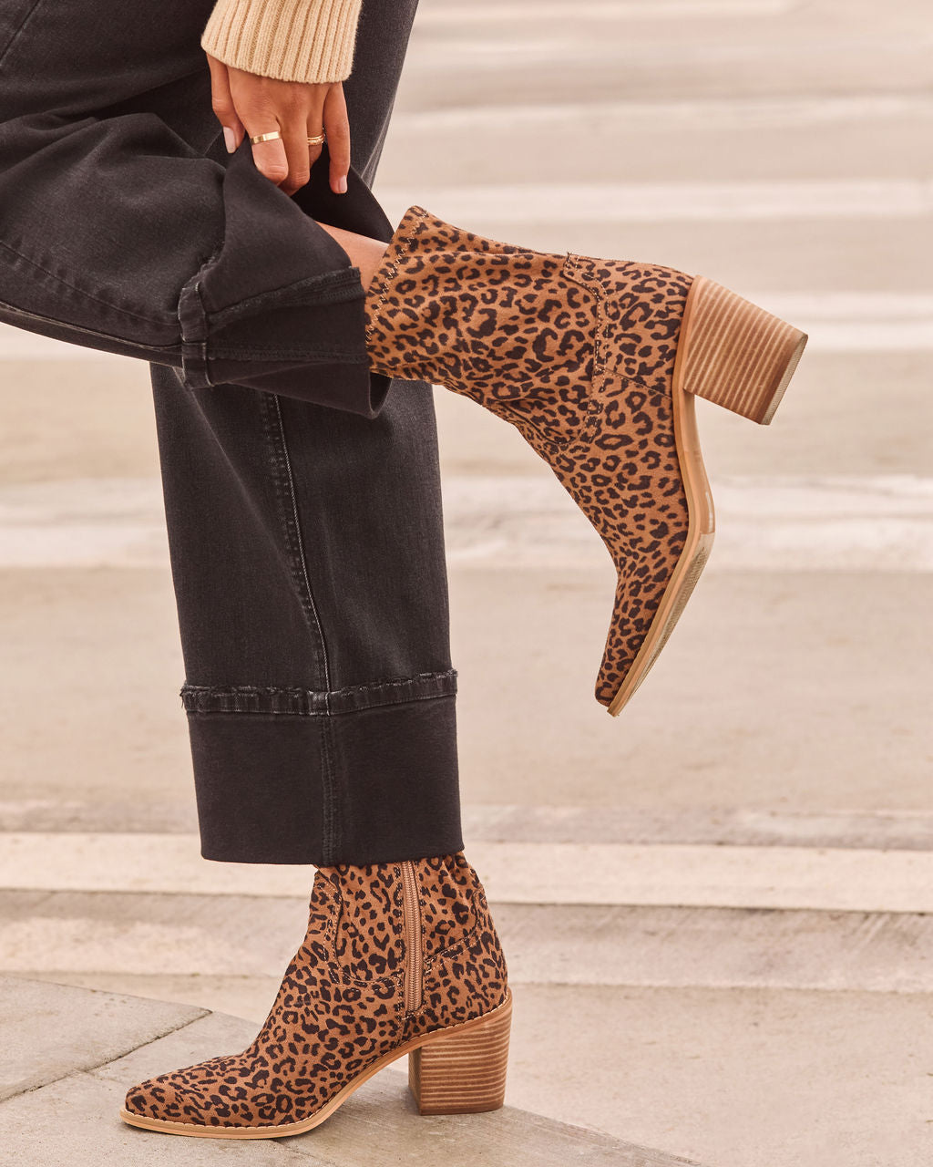 Alexie Suede Bootie-Vogue Logic