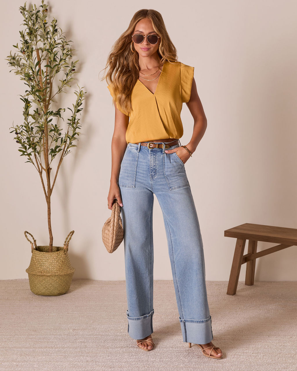 Better Days Draped Front Top-Vogue Logic